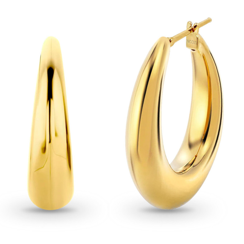 Pendientes Aro oval Nochentera 32mm - ORECCHINI