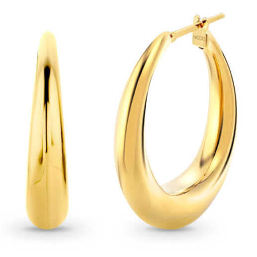 Pendientes Aro oval Nochentera 38mm - almofadas
