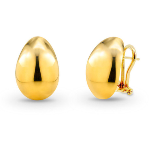 Oval Gold Earrings Nochentera 18mm - Earrings