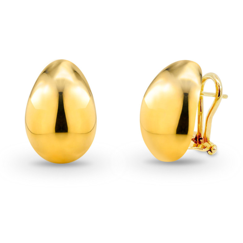 Pendientes Oro Ovalados Nochentera 18mm - ORECCHINI