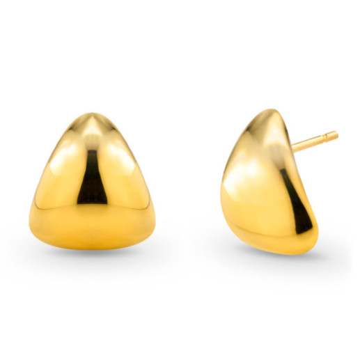 Pendientes Oro Triángulos Nochentera 19mm - cortos
