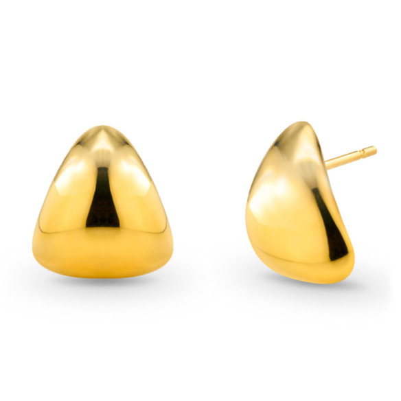 Gold Triangle Earrings Nochentera 19mm - Short