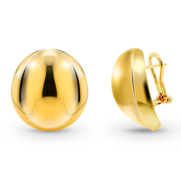 Pendientes Oro cóncavos Nochentera 25mm - PENDIENTES