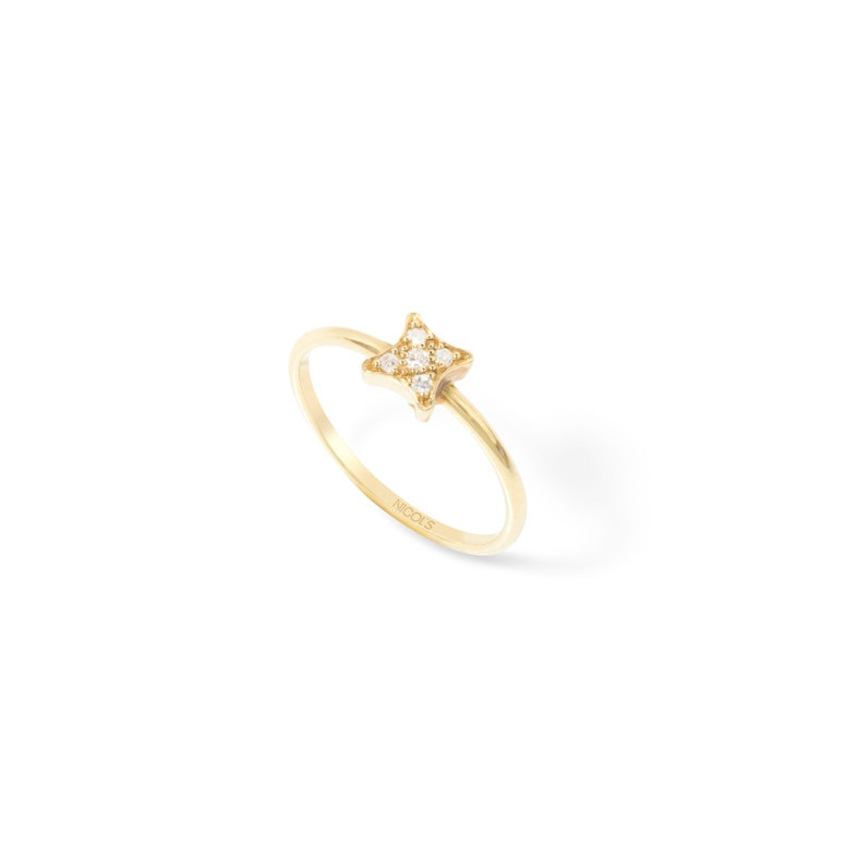 Diamond Ring Star Mini Details Star - Ringe andere Edelsteine