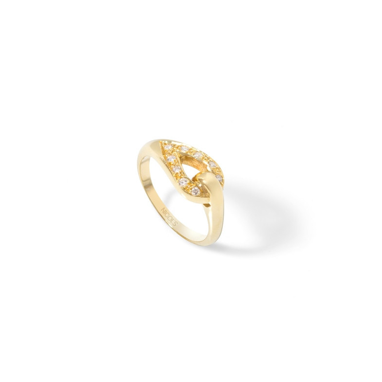 Diamond Ring ESTRIBO - Yellow Gold Modern Rings