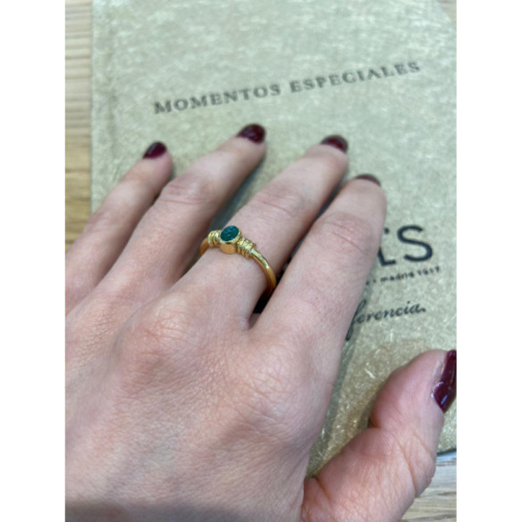 Anillo Oro Esmeralda New Vintage 533 - Anillos de Esmeralda