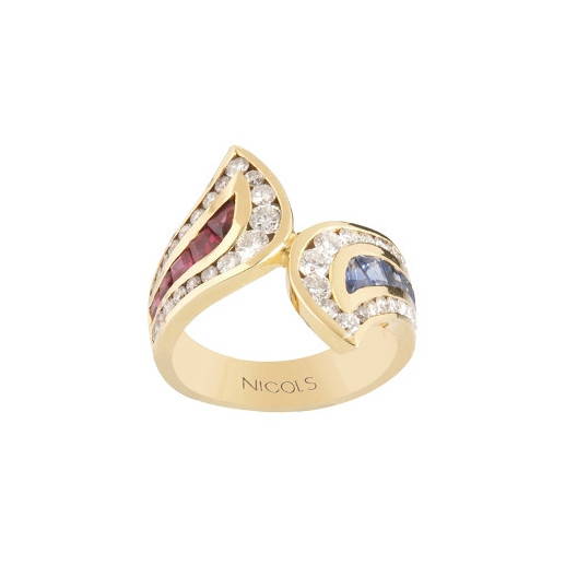 Antike Ring Deco Paloma - Rubinringe