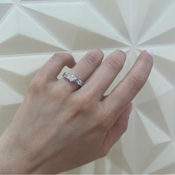 Anillo Diamantes Emily 0.50 Oro Blanco - Bagues de fiançailles d'anniversaire