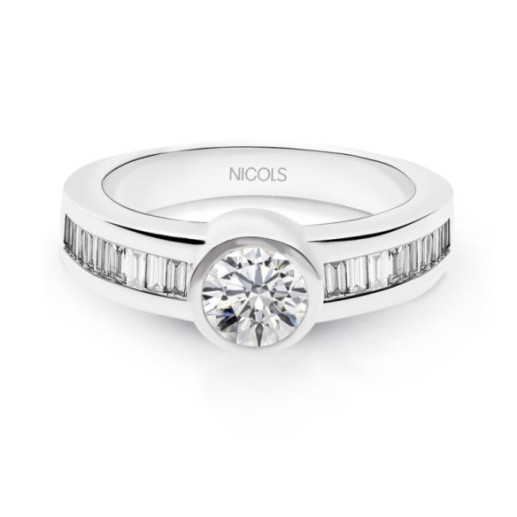 Anillo Diamantes Emily 0.85 Oro Blanco - Bagues de fiançailles d'anniversaire