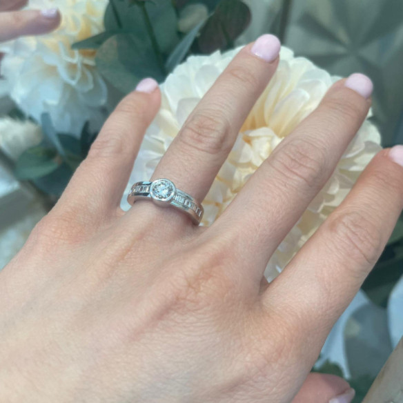 Anillo Diamantes Emily 0.85 Oro Blanco - Bagues de fiançailles d'anniversaire