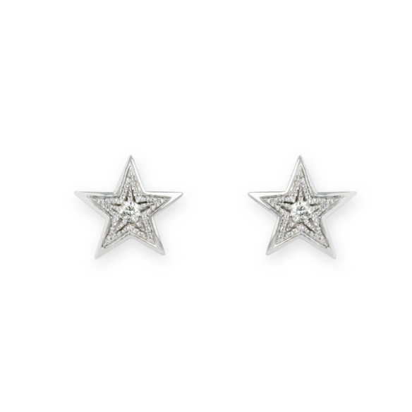 Pendientes Estrella Mini Details 0.04Ct - Boucles d'oreilles en diamant