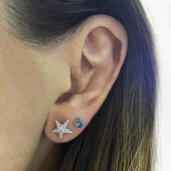 Pendientes Estrella Mini Details 0.04Ct - Pendientes de Diamantes