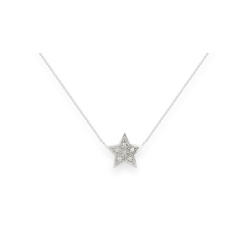 Mini Star Necklace Details - Diamond Necklaces