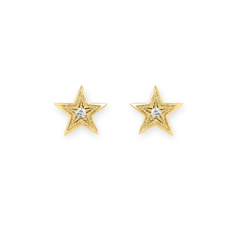 Pendientes Estrella Mini Details 0.04Ct - Pendientes de Diamantes