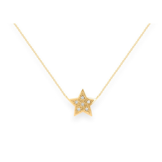 Mini Star Necklace Details - Diamond Necklaces