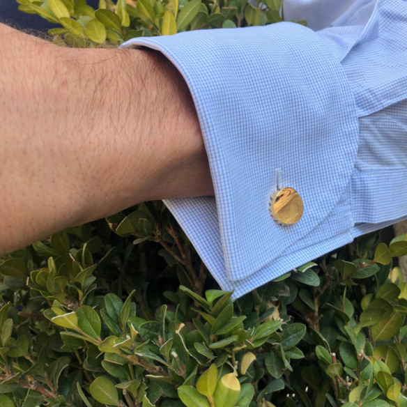 Gêmeos Ouro Garrafa de chapa 18K - Gemelos para Grabar