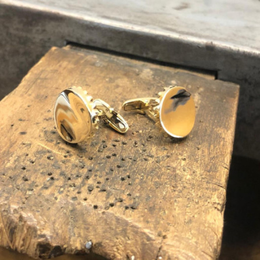 Gemelos Oro 18K Chapa Botella - Gemelos para Grabar 2