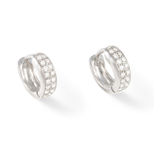 Pendientes Criolla Diamantes Y Oro Blanco - Pendientes de Novia