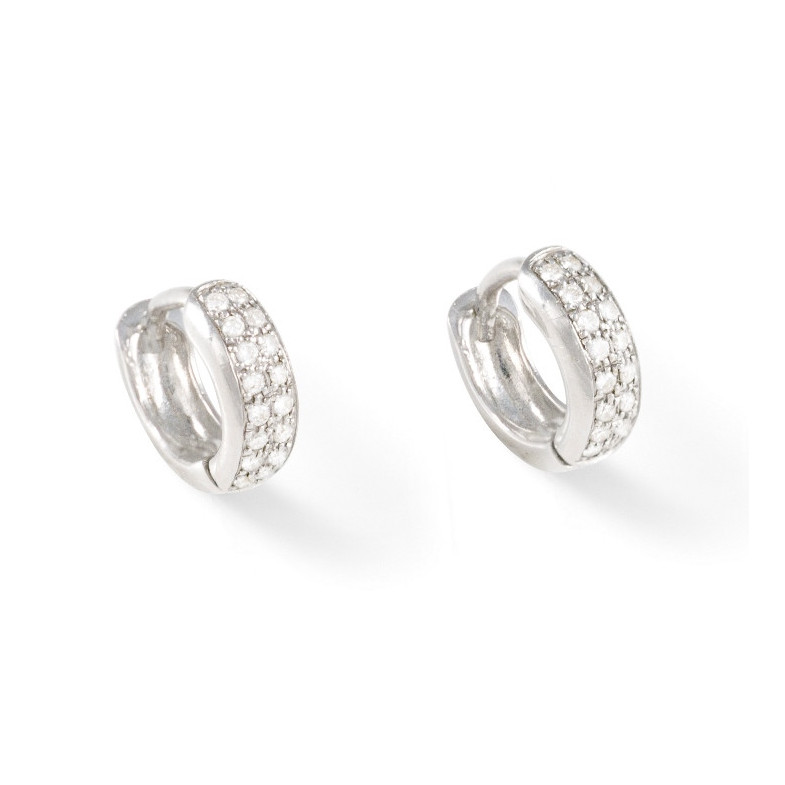 Pendientes Criolla Diamantes Y Oro Blanco - Pendientes de Novia