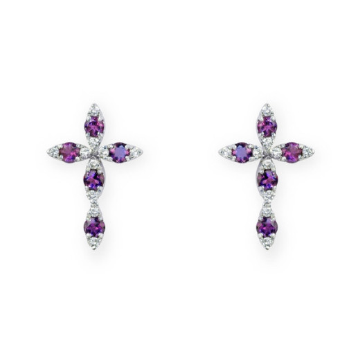 Pendientes Cruz - Pendientes Otras Piedras de Colores