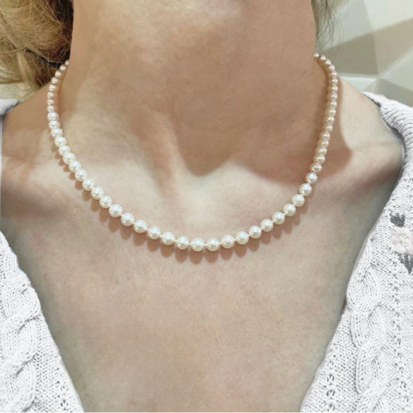 Collar Perlas 5-5.5mm Natural Cultivadas - Colliers de perles