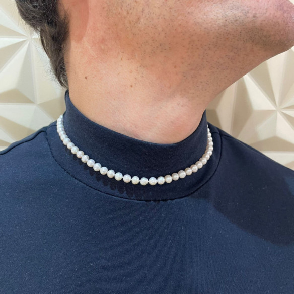 Collar Perlas 6-6.5mm Natural Cultivadas 43cm - HALSKETTEN