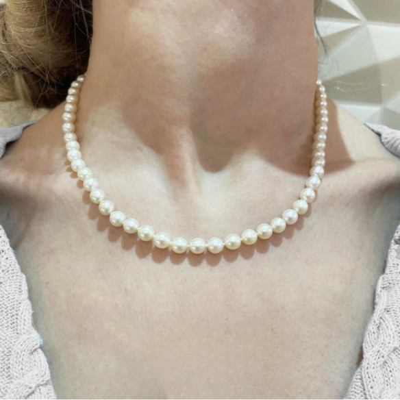 Collar Perlas 6-6.5mm Natural Cultivadas 43cm - COLLIERS