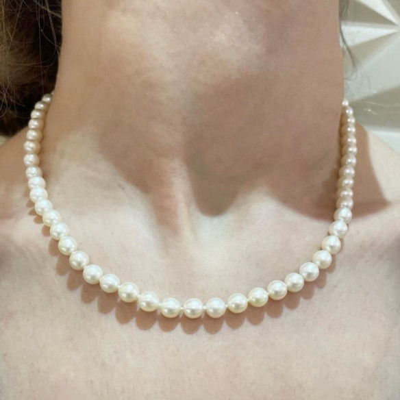 Collar Perlas 6.5-7mm Cultivadas Naturales - Collane perla