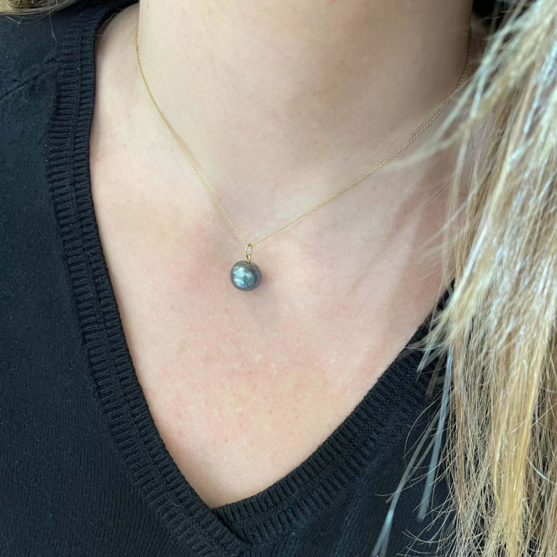 Colgante Perla Negra Tahiti - Pendentifs autres pierres colorées