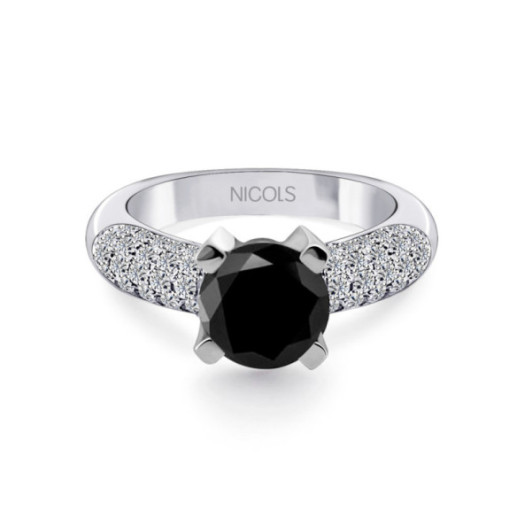 Madonna Black Power Ring mit schwarzem Diamant, 2,01 ct - Brillant