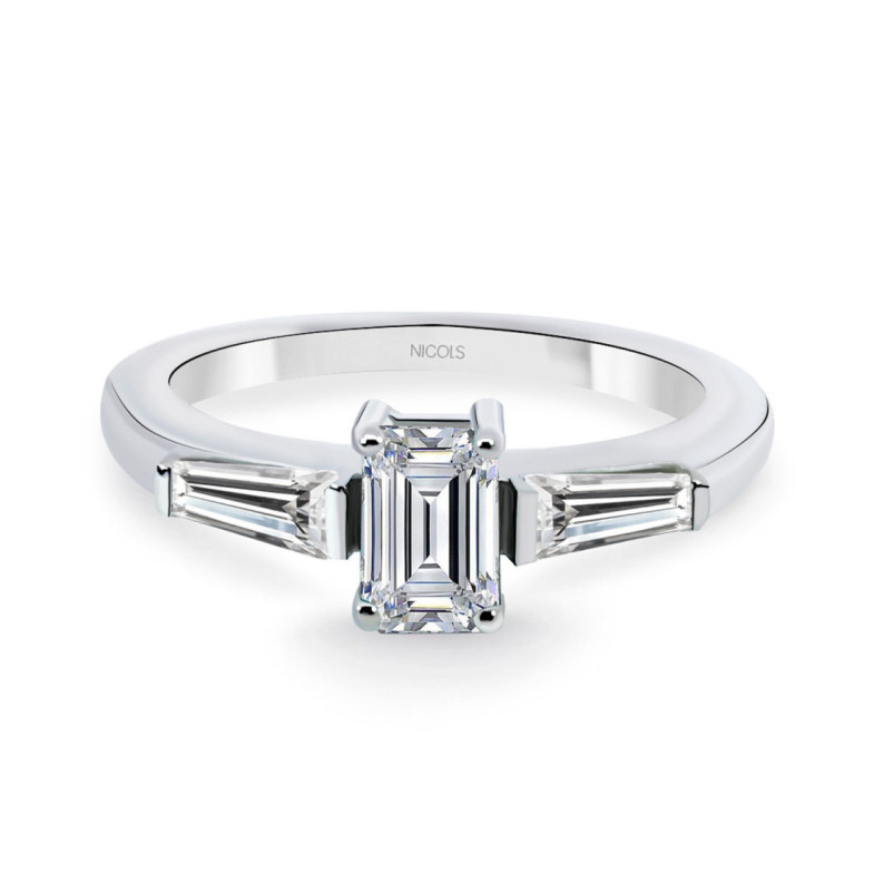 Anillo Diamantes Electra 0.70 - Émeraude