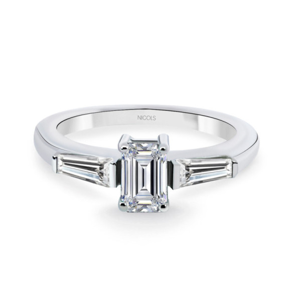 Anillo Diamantes Electra 0.70 - Émeraude