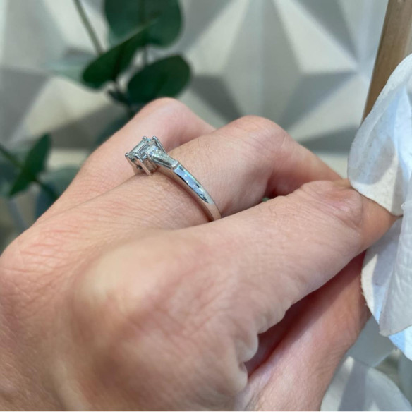 Anillo Diamantes Electra 0.70 - Émeraude