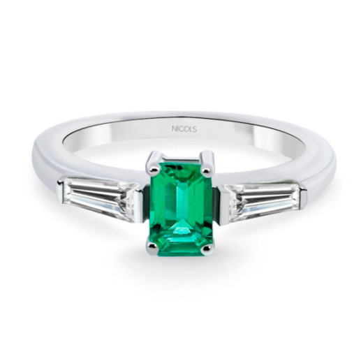 Anillo Esmeralda Electra 0.60 - Anillos de Esmeralda