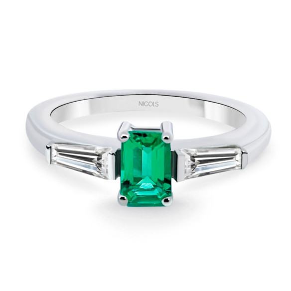 Anillo Esmeralda Electra 0.60 - Anillos de Esmeralda