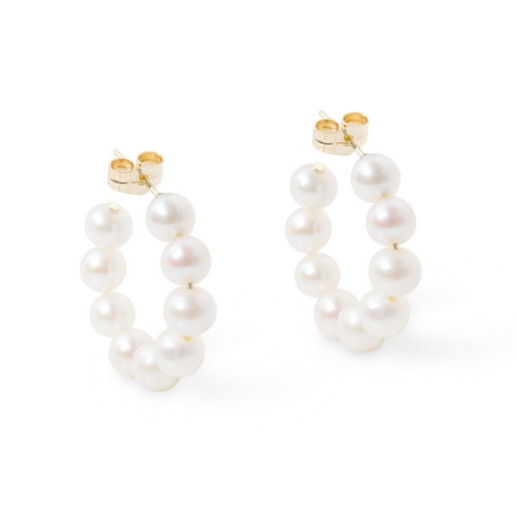 Orecchini Hoop Pearls - Orecchini di perle