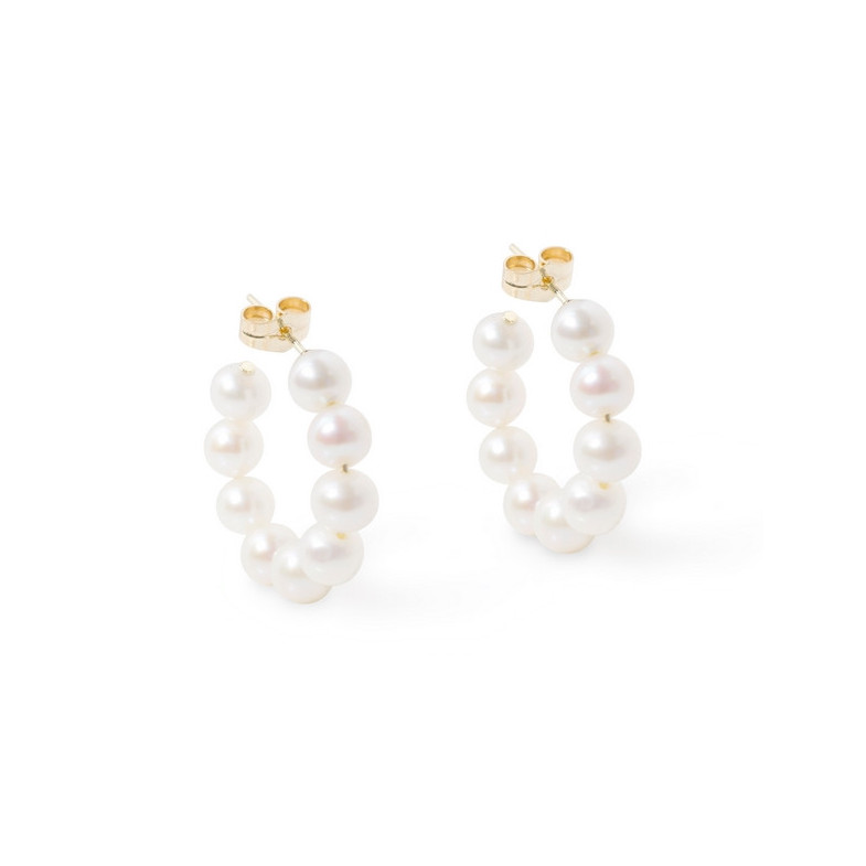 Pendientes Perlas Hoop - Boucles d'oreilles perles
