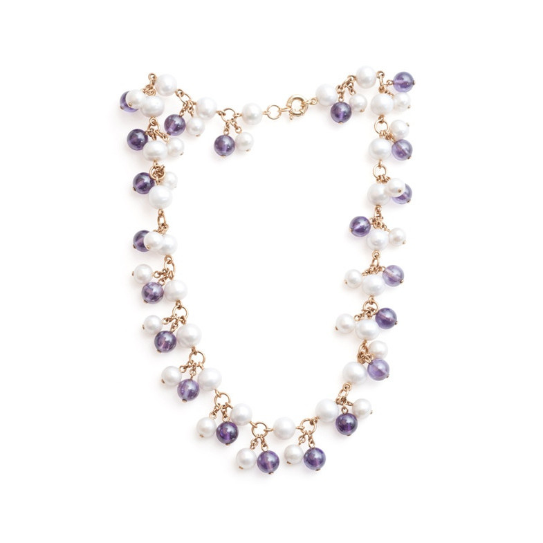 Collana Perle e Amanti Perle Signora - Collane altre pietre colorate