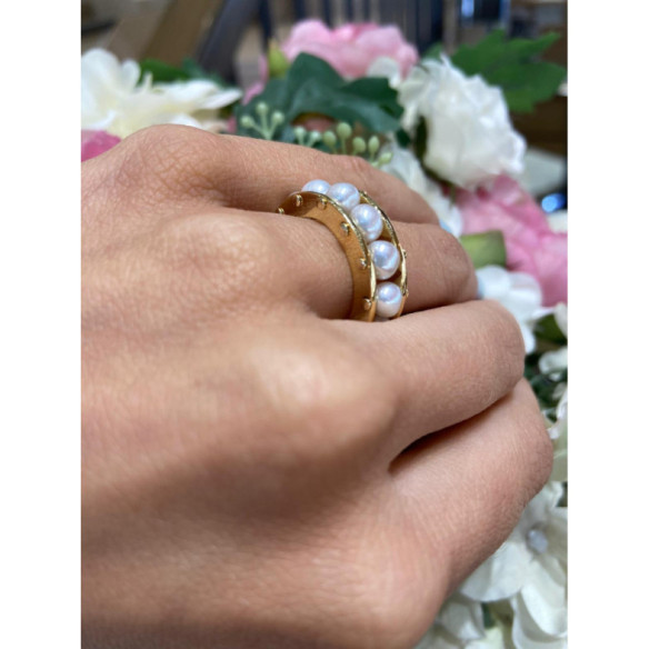 Anillo Perlas Art Decó - diseños actuales
