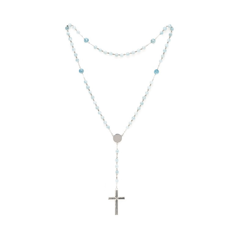 Collar Rosario Aguamarina - COLLARES