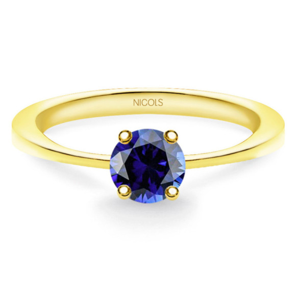 Anillo Solitario Zafiro Isabella 0.50Ct Oro Amarillo - Bagues en saphir