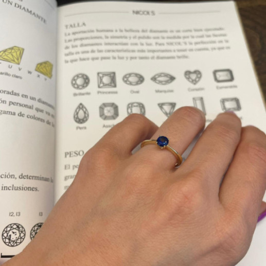 Anillo Solitario Zafiro Isabella 0.50Ct Oro Amarillo - Saphiringe 2