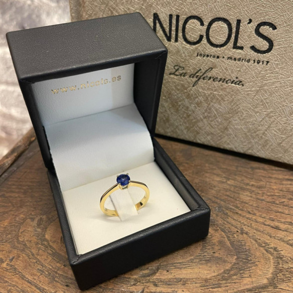 Anillo Solitario Zafiro Isabella 0.50Ct Oro Amarillo - Bagues en saphir