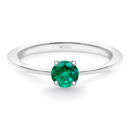 Anillo Solitario Esmeralda Isabella 0.20Ct - ANILLOS