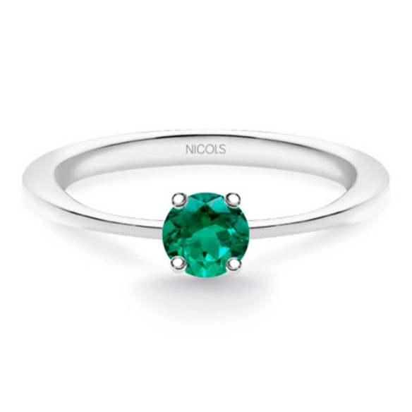 Anillo Solitario Esmeralda Isabella 0.20Ct - ANILLOS