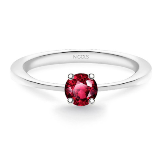 Anel solitário Ruby Isabella 0,20Ct - Anéis de rubi