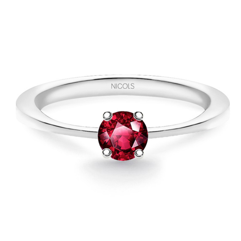 Anillo Solitario Rubi Isabella 0.20Ct - Anillos de Rubí