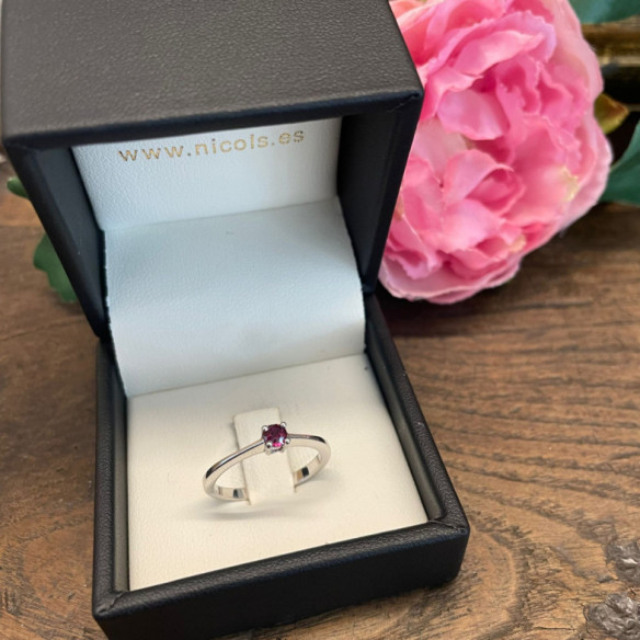 Anillo Solitario Rubi Isabella 0.20Ct - Anillos de Rubí
