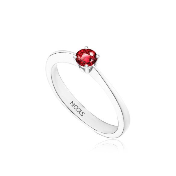 Anel solitário Ruby Isabella 0,20Ct - Anéis de rubi