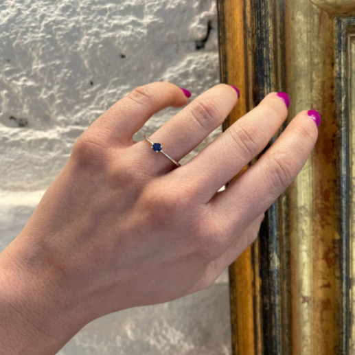 Anillo Solitario Zafiro Isabella 0.20Ct - Anillos de Zafiro 2